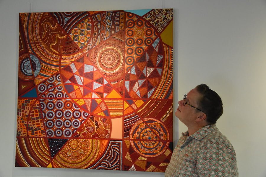 Abstract met Gerda erbij